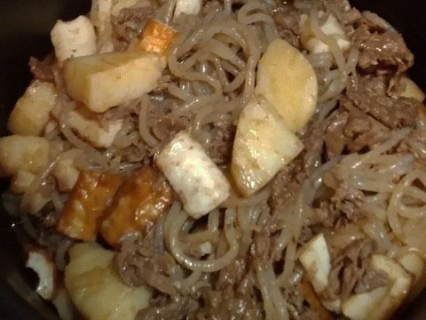 長芋と牛肉の甘辛煮